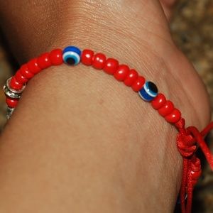 Red Ojo Hamsa Hand of God Bracelet